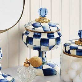 ВАЗОЧКА ДЛЯ МЕЛОЧЕЙ С КРЫШКОЙ royal check 89398-240